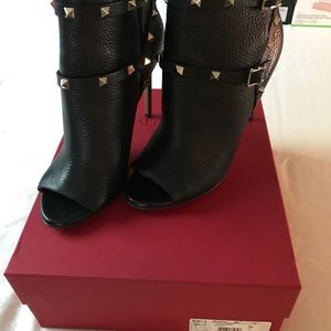Valentino open toe booties